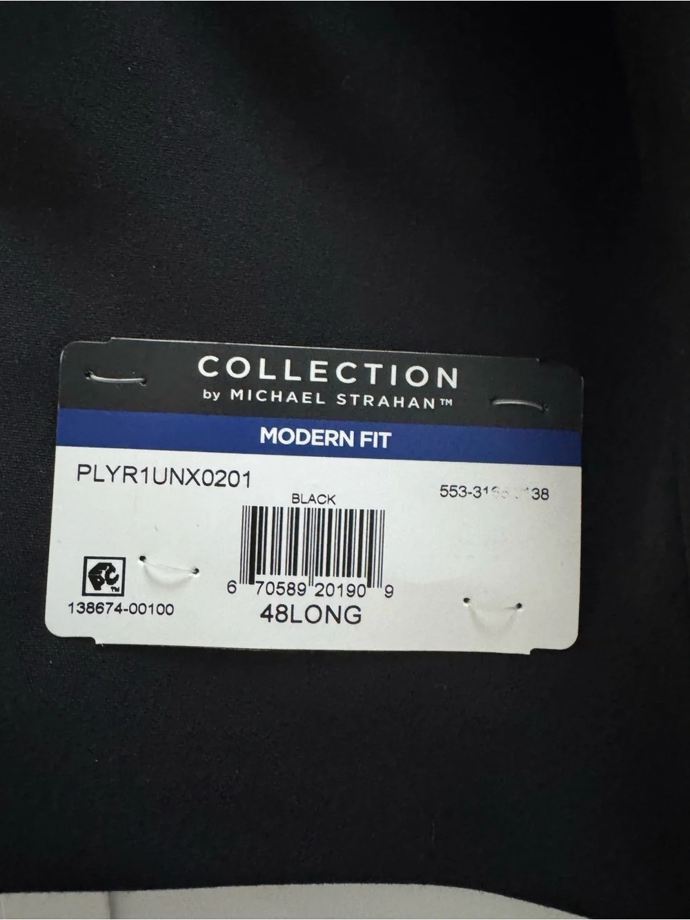 Collection B Men's Black Single-Breasted blazer